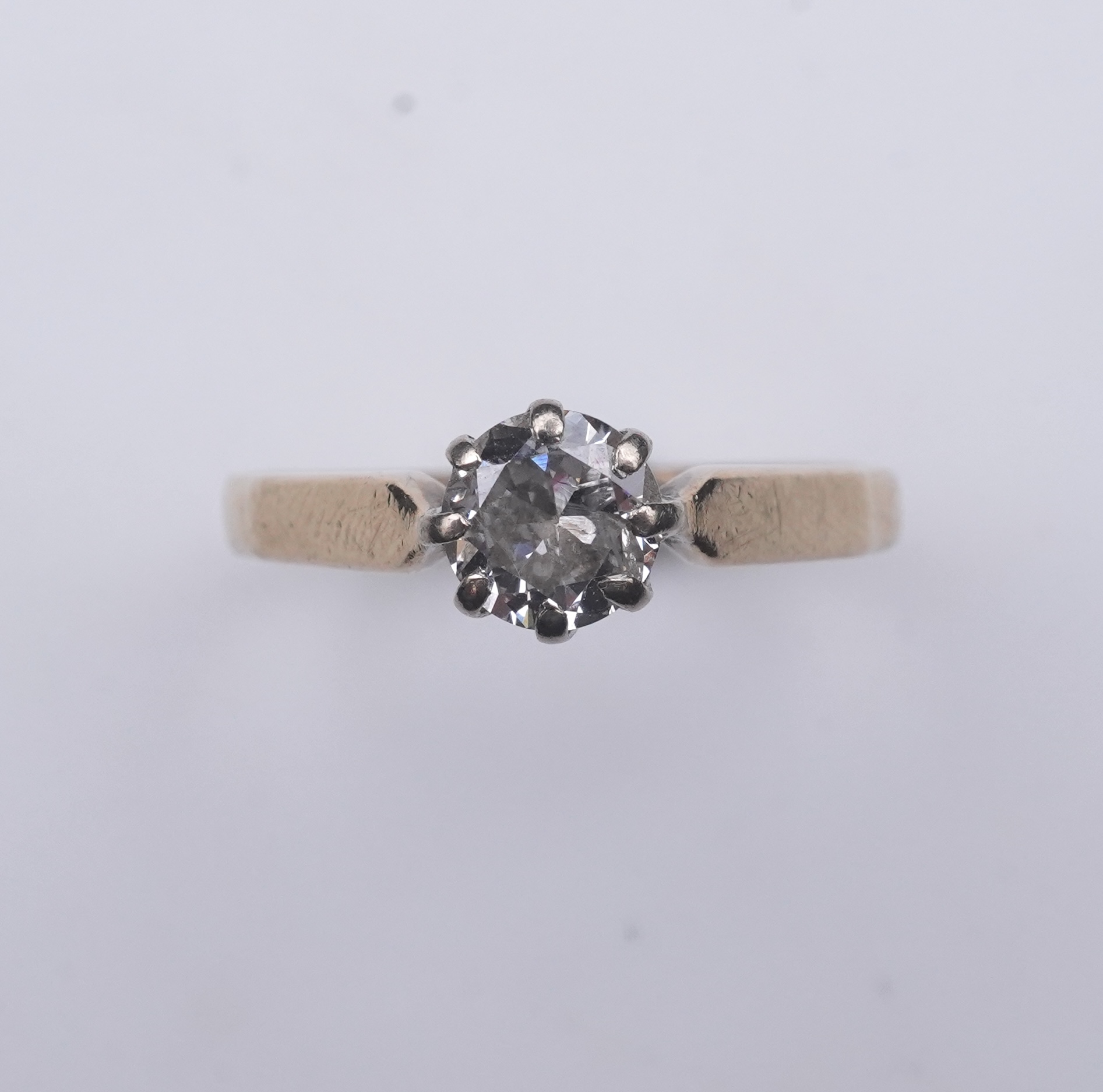 A solitaire diamond ring